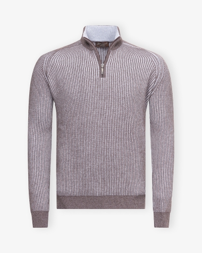 Doriani Cashmere - Half zip cashmere - Greige