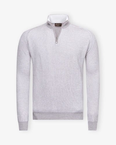 Doriani Cashmere - Half zip cashmere - Taupe