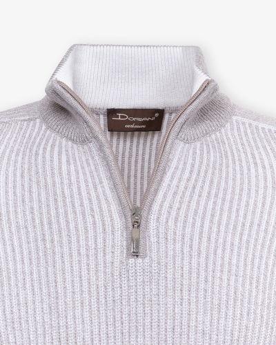 Doriani Cashmere - Half zip cashmere - Taupe