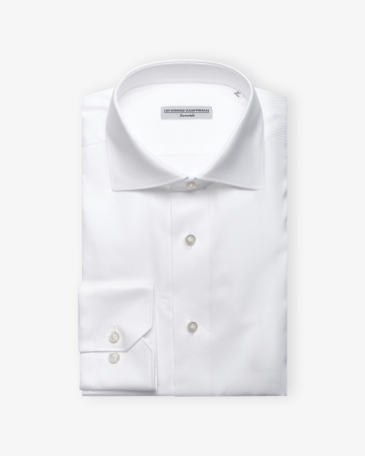 LHDA x Albini - Shirt cotton natural stretch - White