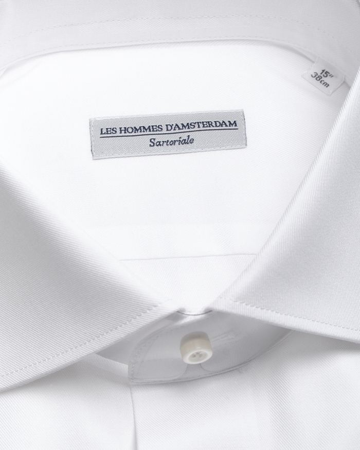 LES HOMMES D'AMSTERDAM LHDA x Albini - Shirt cotton natural stretch - White