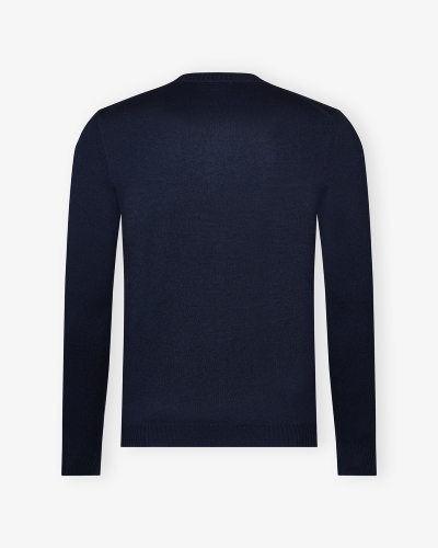 LHDA - Round neck cotton cashmere - Navy