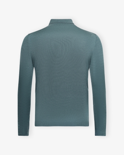 LHDA - Polo long sleeve - Wool silk - Green
