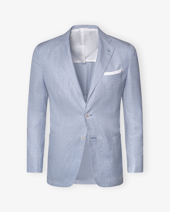 KITON Kiton - Jacket cashmere silk linen - Light blue
