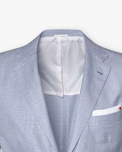 Kiton - Jacket cashmere silk linen - Light blue