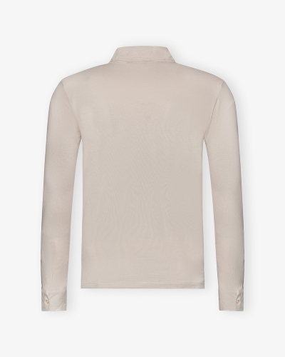 Zanone - Polo shirt long sleeve - Ice cotton - Sand