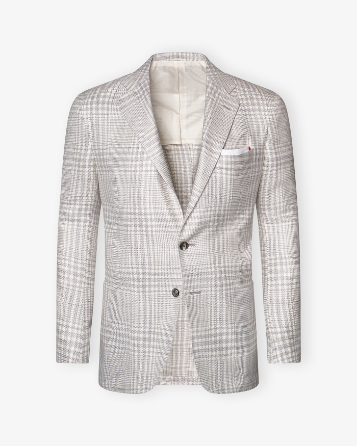 KITON Kiton - Jacket wool cashmere silk linen - Grey