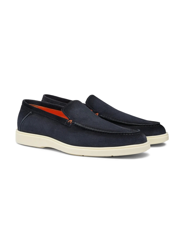 SANTONI Santoni - Summer loafer calf suede - Navy