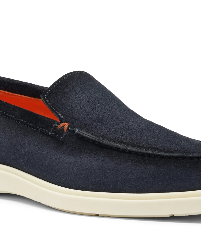 SANTONI Santoni - Summer loafer calf suede - Navy