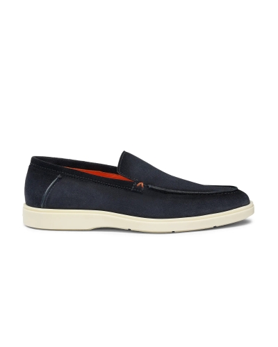 Santoni - Summer loafer calf suede - Navy