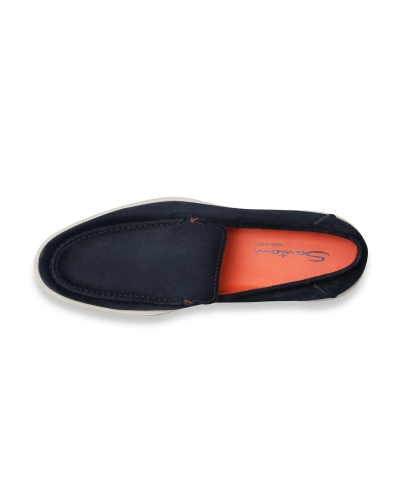 Santoni - Summer loafer calf suede - Navy
