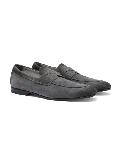 Santoni - Suede loafer Goodyear - Carlos - Grey