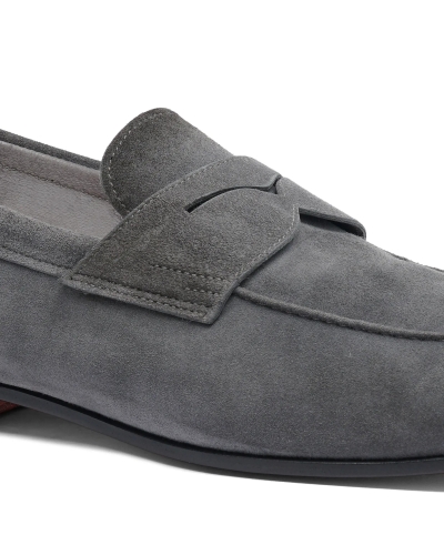 Santoni - Suede loafer Goodyear - Carlos - Grey