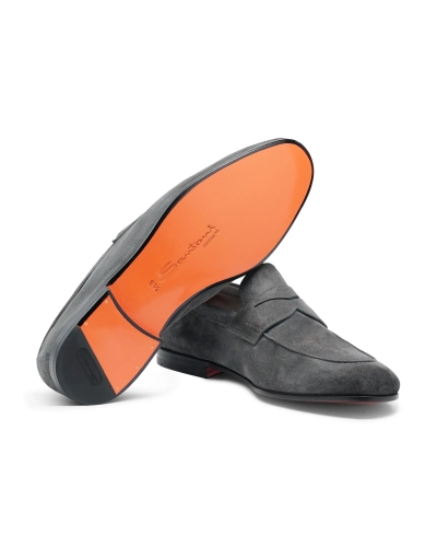Santoni - Suede loafer Goodyear - Carlos - Grey