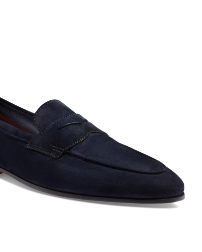 Santoni - Suede goodyear loafer - Carlos - Navy