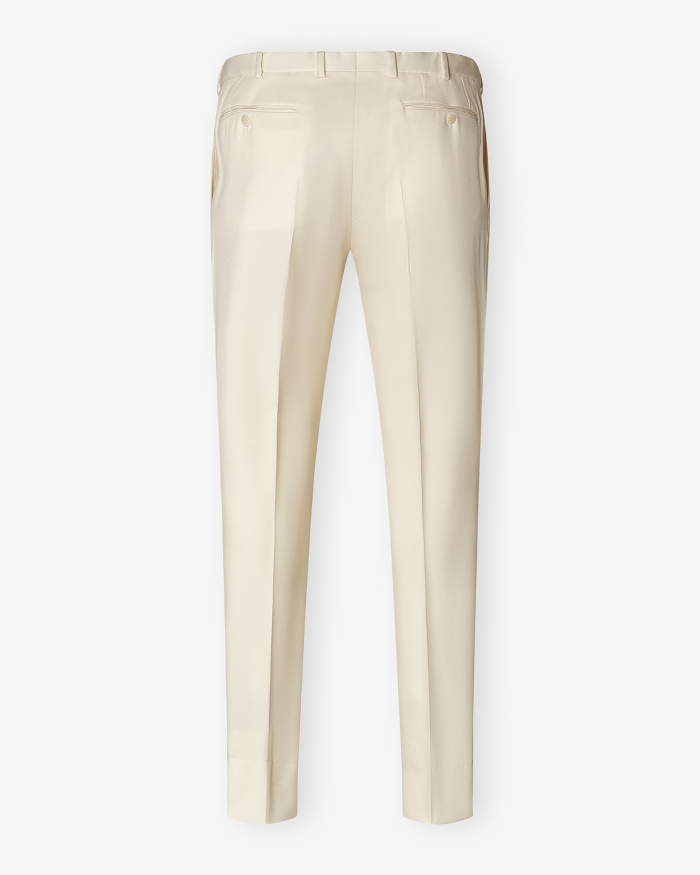 BRIONI Brioni - Trousers twill wool - Offwhite