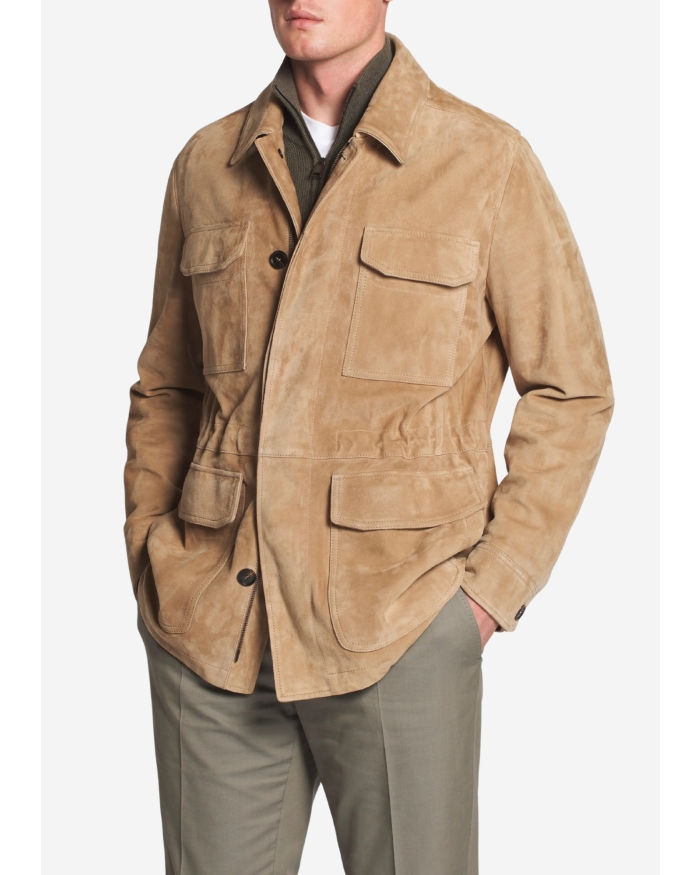 BRIONI Brioni - Sahariana jacket - Lambskin - Taupe