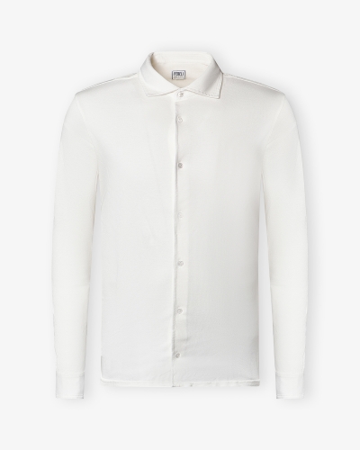 Fedeli - Pique polo long sleeve - Offwhite