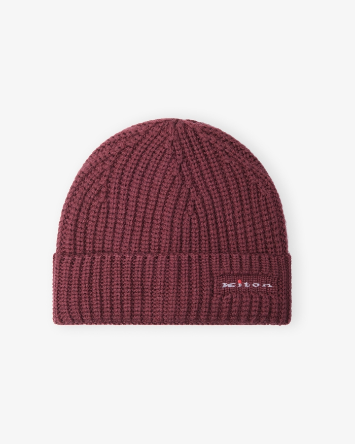 KITON Kiton - Beanie pure wool - Bordeaux