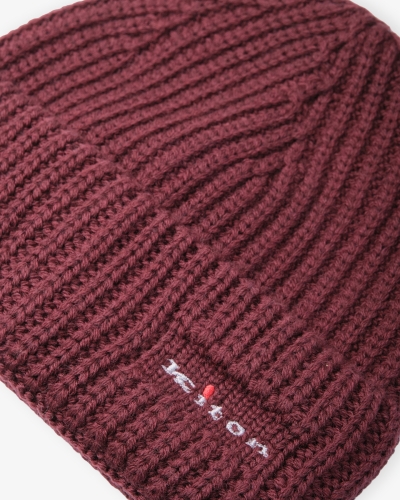 Kiton - Beanie pure wool - Bordeaux