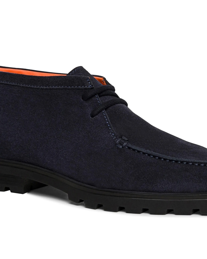 SANTONI Santoni - Suede desert boot - Navy