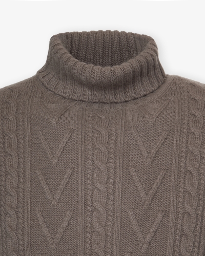 Fedeli - Turtleneck wool cashmere - Greige