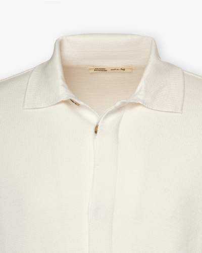 Maurizio Baldassari - Virgin wool vest hidden button - Cream