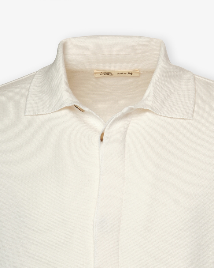 MAURIZIO BALDASSARI Maurizio Baldassari - Virgin wool vest hidden button - Cream