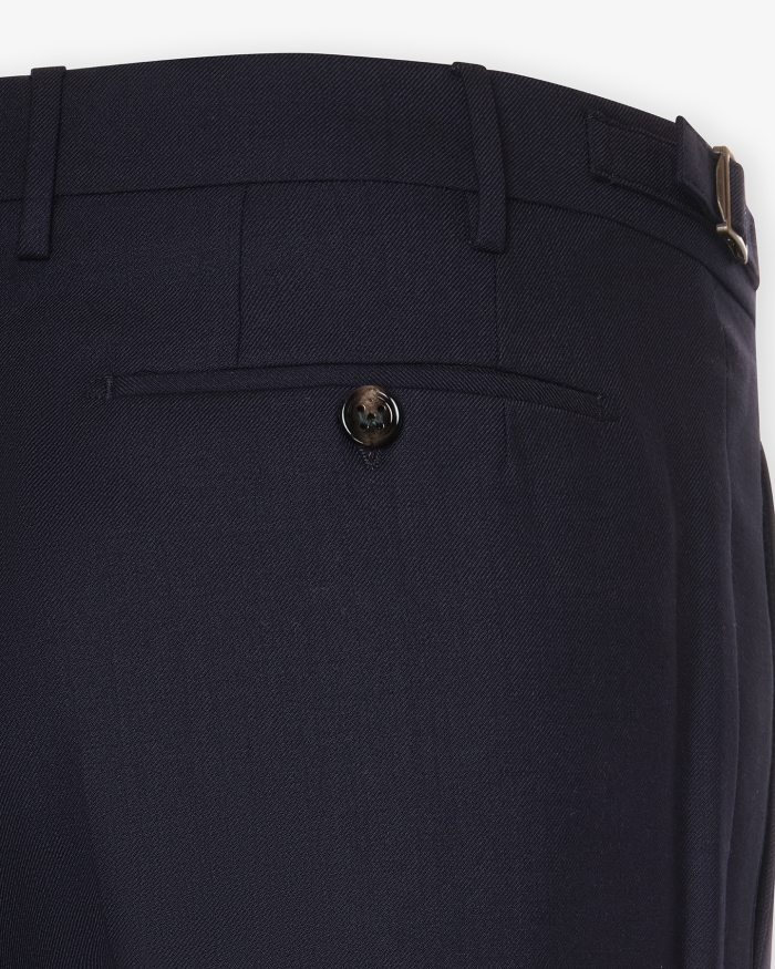 BERWICH Berwich - Trousers retrolong wool - Navy
