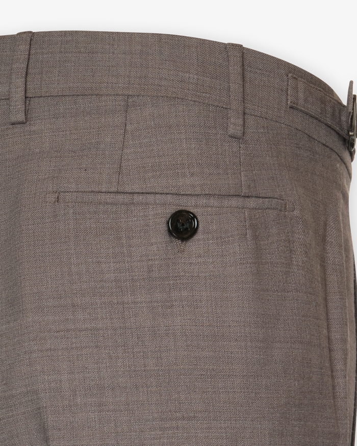 BERWICH Berwich - Trousers retrolong wool - Greige