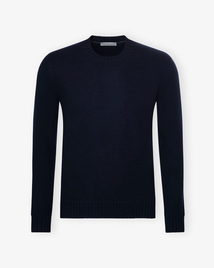 LES HOMMES D'AMSTERDAM LHDA - Round crewneck cashmere - Navy