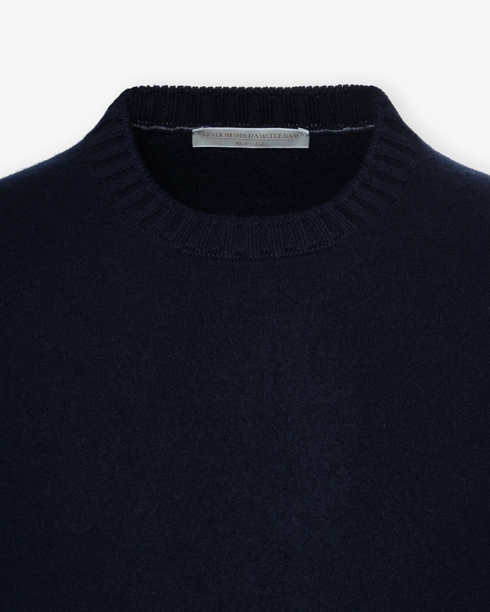 LES HOMMES D'AMSTERDAM LHDA - Round crewneck cashmere - Navy