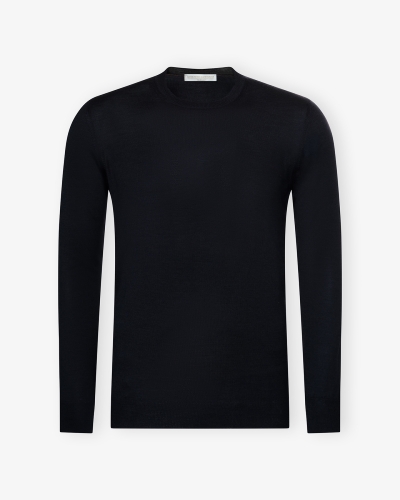 LHDA - Round neck wool and silk - Navy