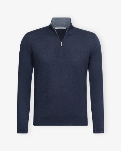 LHDA - Half zip virgin wool - Navy