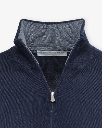 LHDA - Half zip virgin wool - Navy