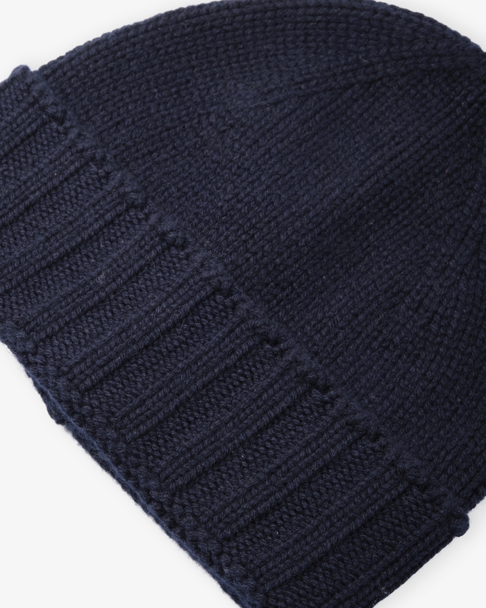 LES HOMMES D'AMSTERDAM LHDA - Beanie cashmere - Navy