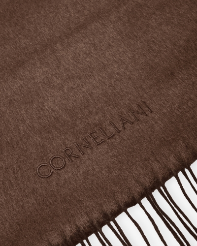 Corneliani - Scarf cashmere silk - Brown / Navy