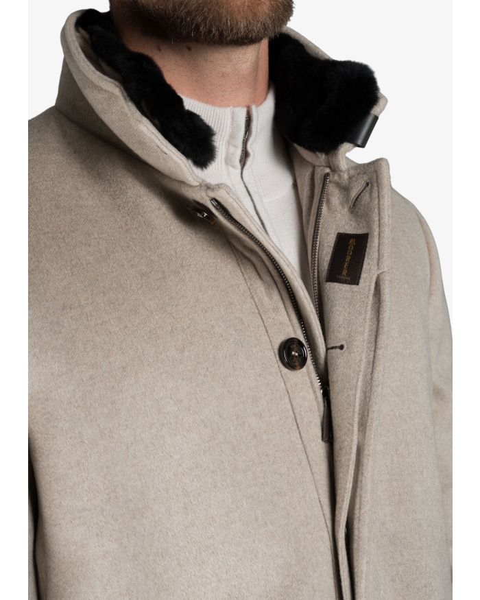 MOORER MooRER - Coat baby cashmere - Taupe