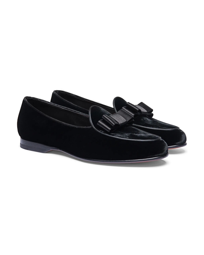SANTONI Santoni - Velvet loafer - Black