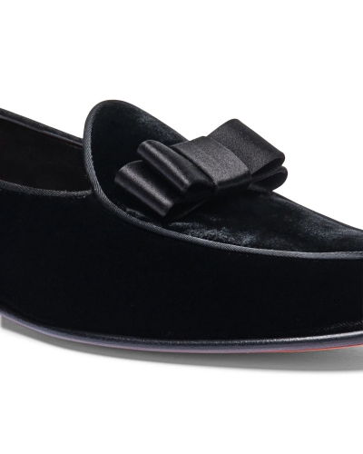 Santoni - Velvet loafer - Black