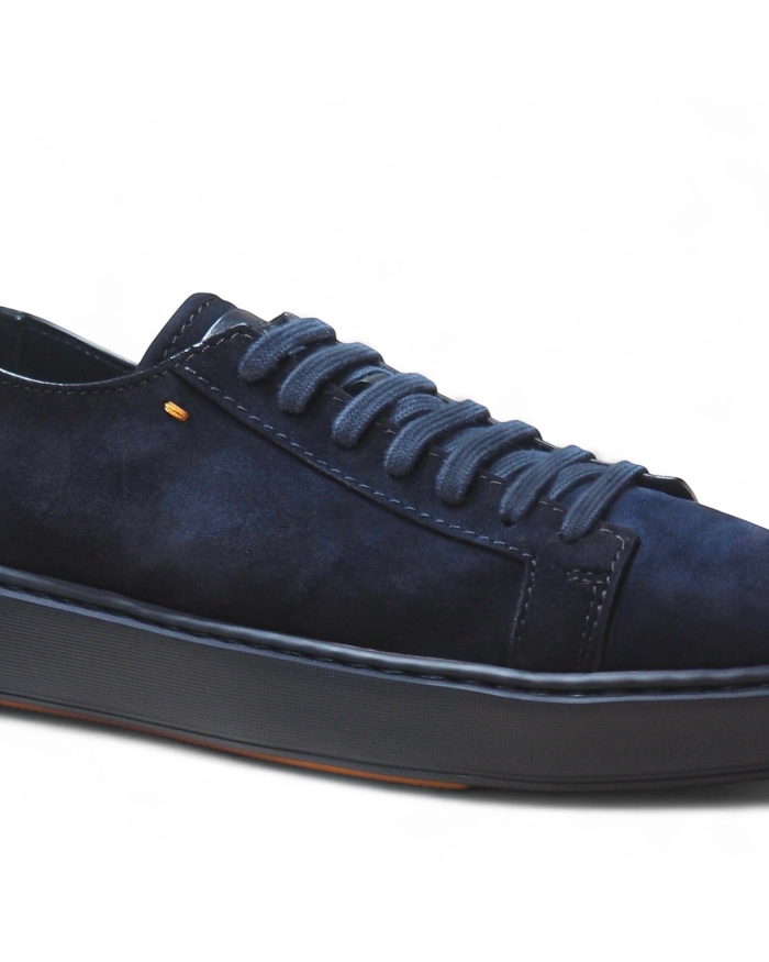 SANTONI Santoni - Sneaker calf silk suede - Navy