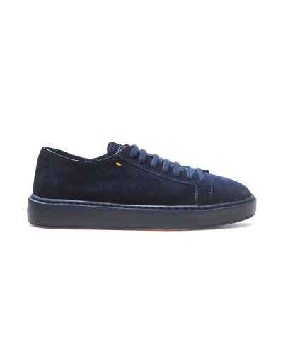 Santoni - Sneaker calf silk suede - Navy