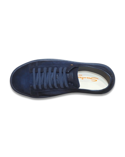 Santoni - Sneaker calf silk suede - Navy