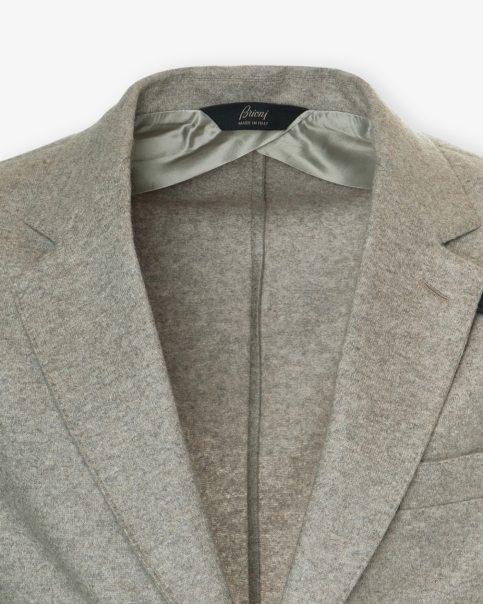 BRIONI Brioni - Jersey blazer - Cashmere - Greige