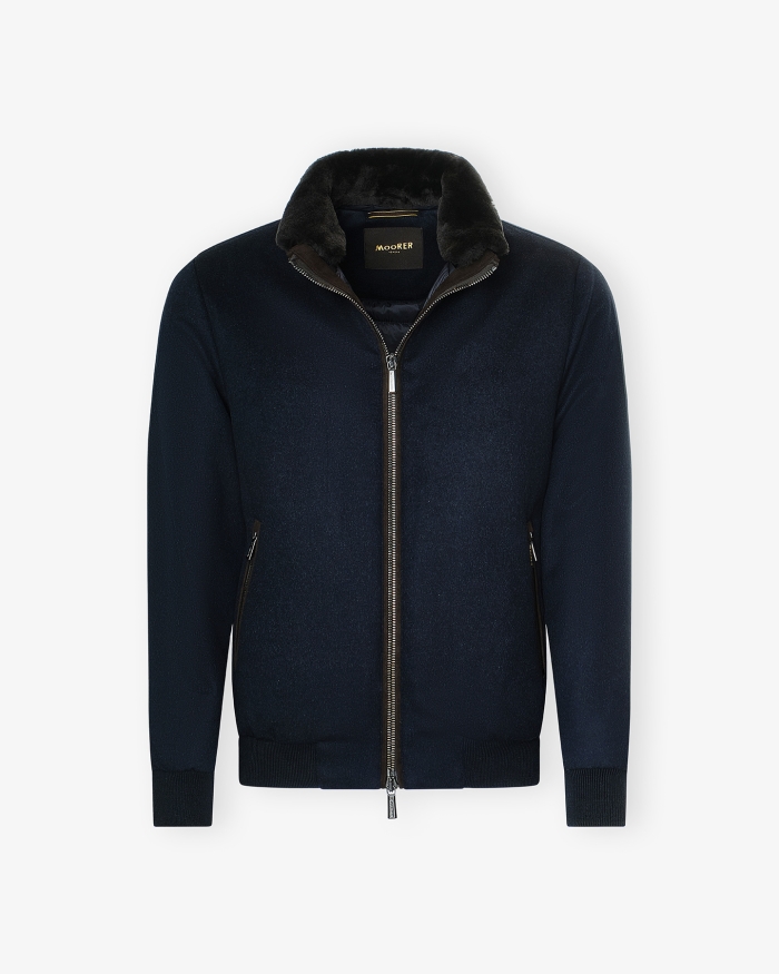 MOORER MooRER - Jacket LS9 wool cashmere - Blue Grey