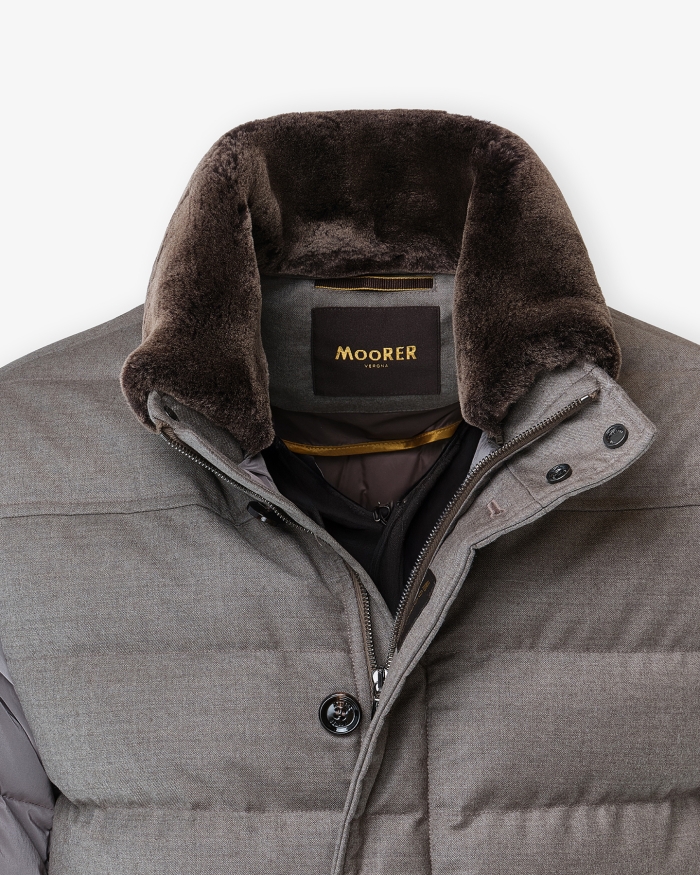 MOORER MooRER - Bomber goosedown - Taupe