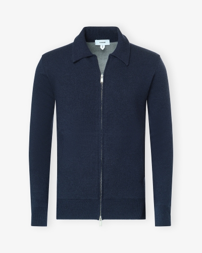 Lardini - Full zip vest - Wool - Navy