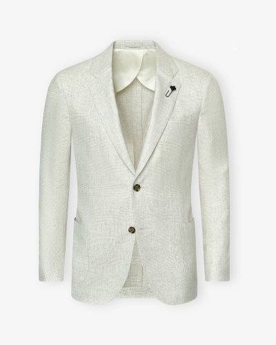 Lardini -  Check jacket wool cashmere - Light grey