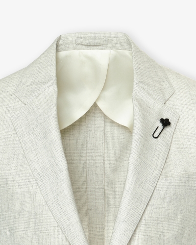 Lardini -  Check jacket wool cashmere - Light grey