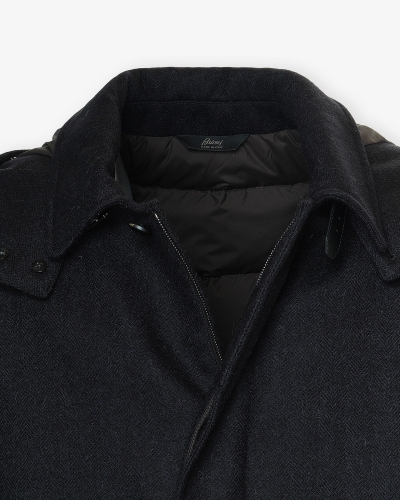 Brioni - Padded coat alpaca wool - Navy